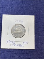 1955 Canadian coin $.05
