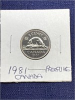 1981 Canadian coin $.05