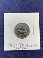 1982 Canadian coin $.05