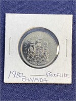 1982 Canadian $.50 coin proof like