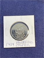 1984 Canadian $.50 coin proof like