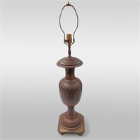 Elegant Vintage Brass Table Lamp Floral Detailing