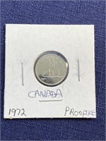 1972 Canadian $.10 coin