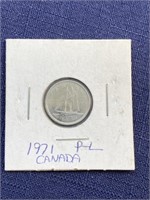 1971 Canadian $.10 coin
