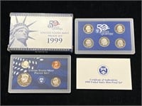1999 US Mint Proof Set in Box with COA