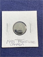 1983 Canadian $.10 coin proof like