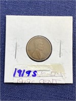 1919 coin Lincoln wheat cent penny