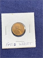 1942 coin Lincoln wheat cent penny