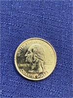1999 coin gold plated Georgia State Quarter