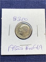 1982 s proof dime coin