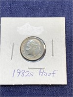 1982 s proof dime coin