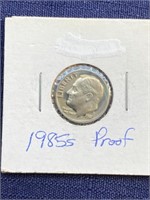 1985 s proof dime coin