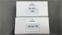 (100) Rnds Reloaded 38 SPECIAL Ammo