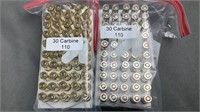 (100) Rnds Reloaded 30 Carbine Ammo