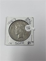1926 - D  Peace Silver Dollar XF Grade