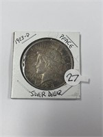 1923 - D  Peace Silver Dollar XF Grade