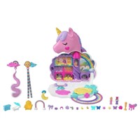 Polly Pocket Mini Toys, Rainbow Unicorn Salon