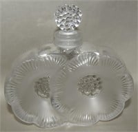 Lalique France Crystal Des Fleurs Perfume Bottle