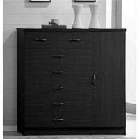 Hodedah 7-Drawer Chest with Locks on 2-Top Drawers