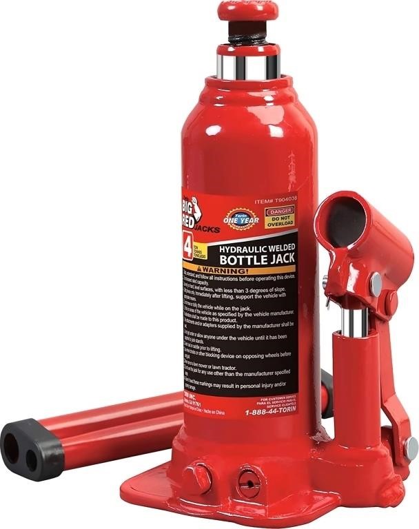 Torin T90403B Big Red Hydraulic Bottle Jack, 4