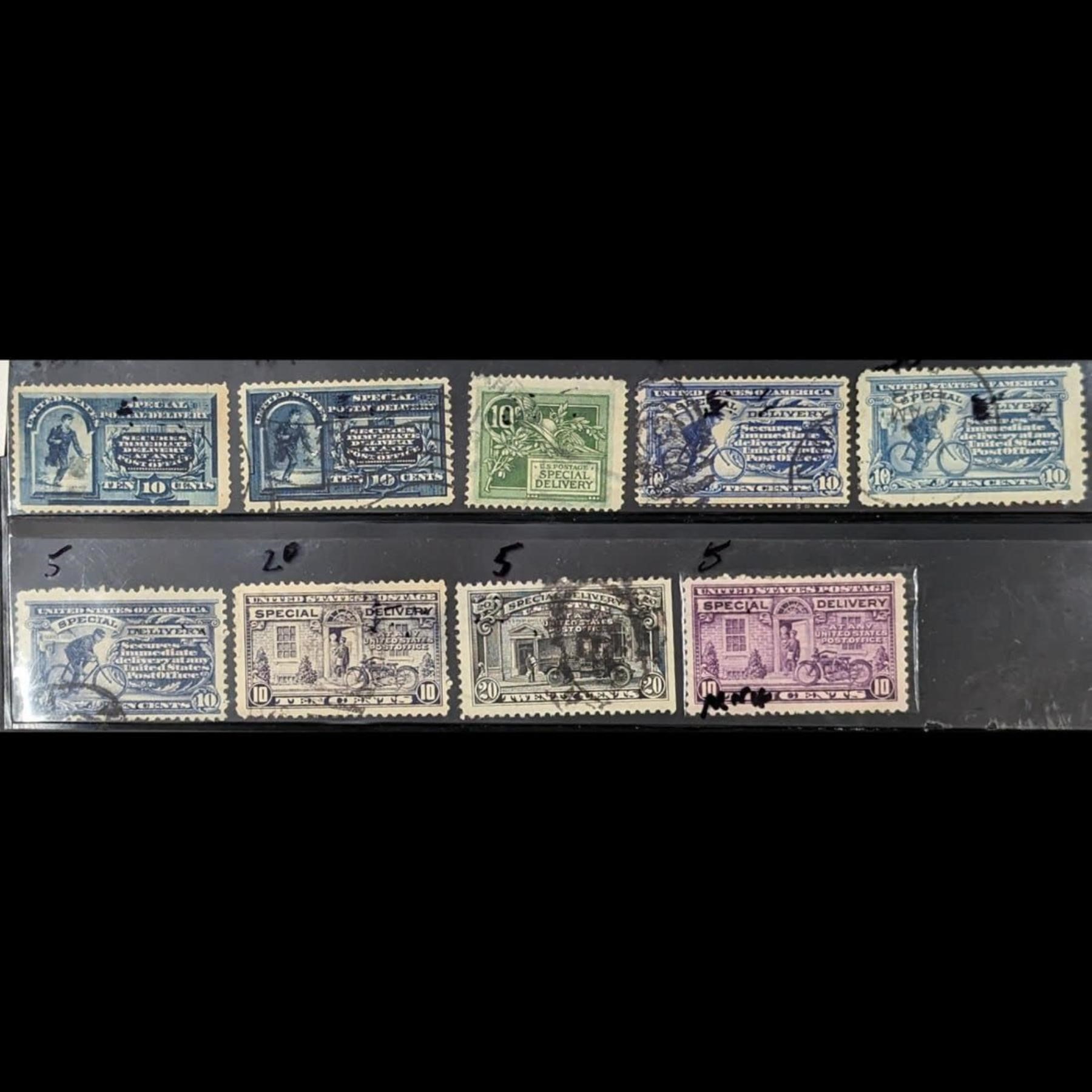 Lot Of 17 Back Of Book Stamps All US Used, But In