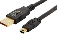 Basics USB 2.0 Cable - A-Male to Mini-B Cord - 6