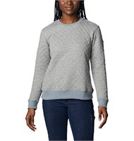 Columbia Women's Lodge Quilted Crew, Light Grey