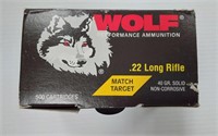 WOLF  22 LR.- 500 CT.- MATCH TARGET