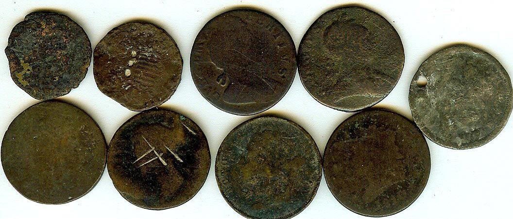 Old Copper Lot 9 Pieces