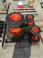 D1 set of front and rear scag mower wheels