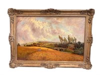 Landscape with Figures in Field, J. Bonny