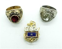 Us Military Servicemen Rings and Pin