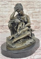 Bronze and Marble Sculpture by Carrier Belleuse