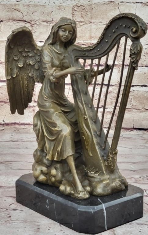 Winged Angel Memorial Sculpture - Made of Bronze