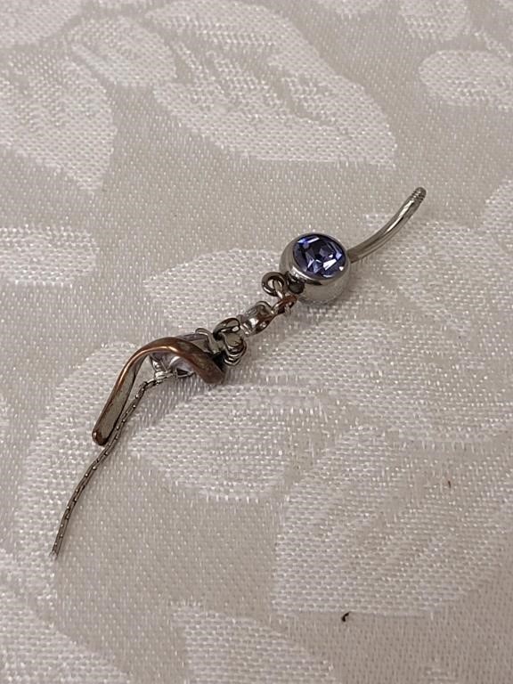 Silver belly ring