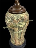 Weller Forest Art Pottery Lamp