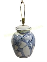Asian Blue and White Jar Lamp