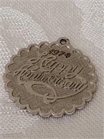 1974 STERLING SILVER ANNIVERSARY CHARM