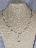 18" SILVER CUBIC ZIRCONIA NECKLACE STAMPED 925