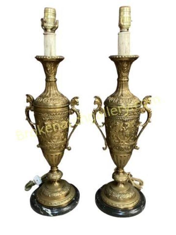 Pair Renaissance Revival Lamps
