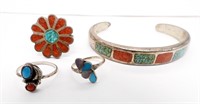Sterling Turquoise Inlay Jewelry