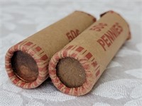 2 ROLLS OF CANADIAN PENNIES