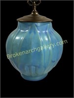 Van Briggle Art Nouveau Pottery Vase Lamp