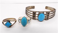 Navajo Turquoise 925 Bracelet & More