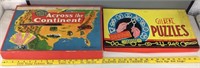 2 Vintage Board Games Parker Brothers Across the