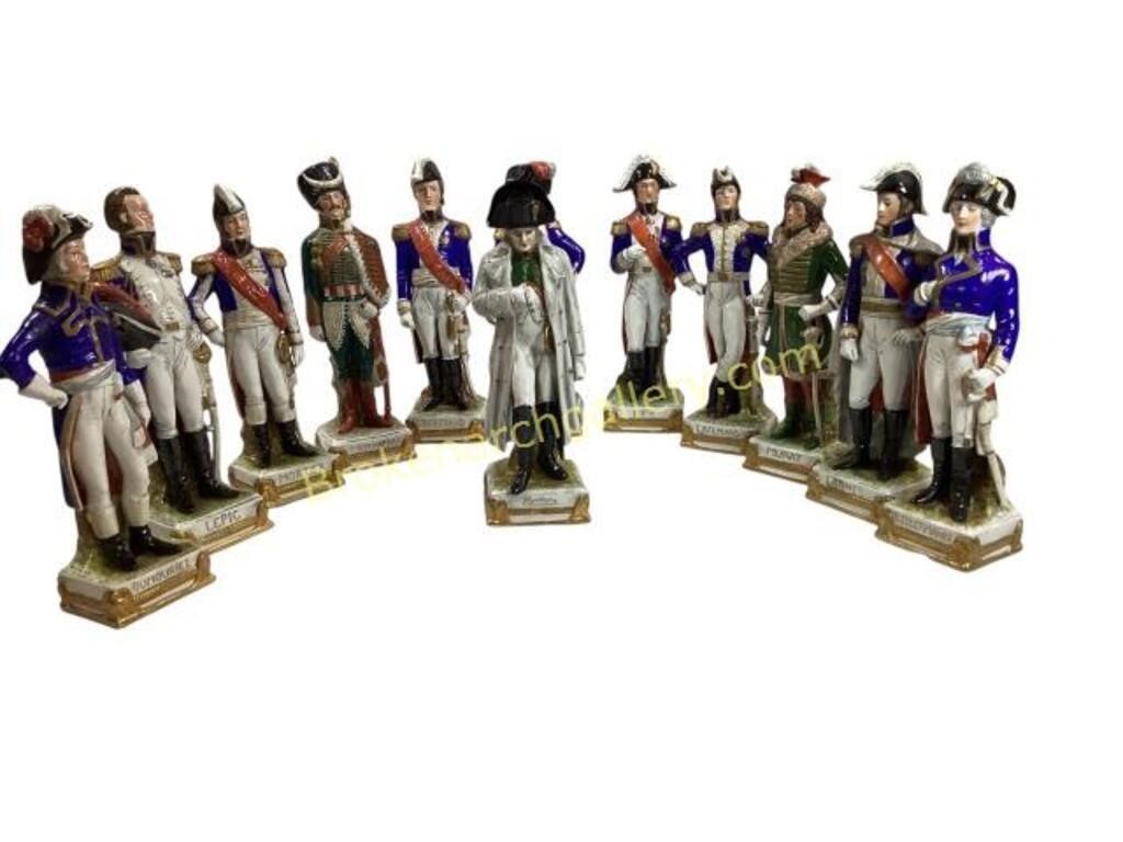 Twelve Porcelain Figures, Napoleon and Marshals