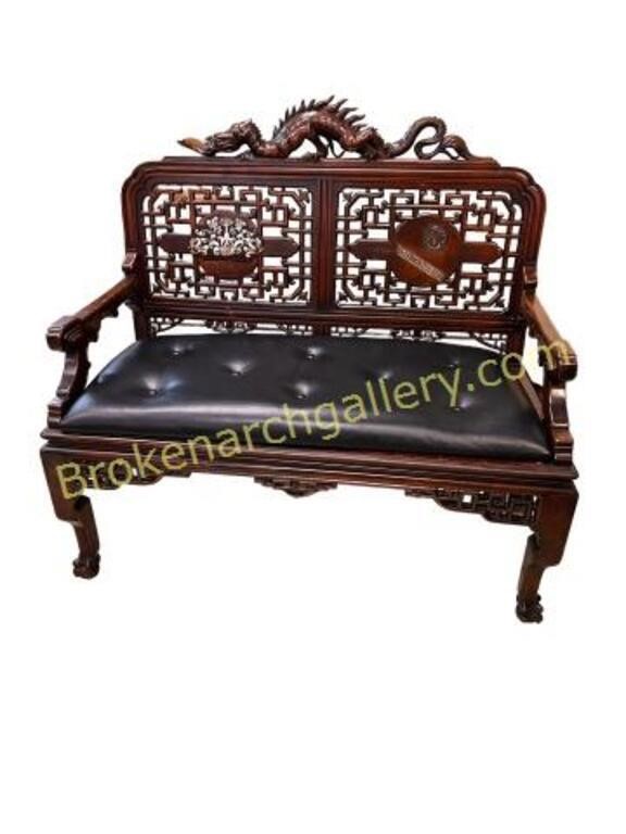 Chinese Chippendale Settee