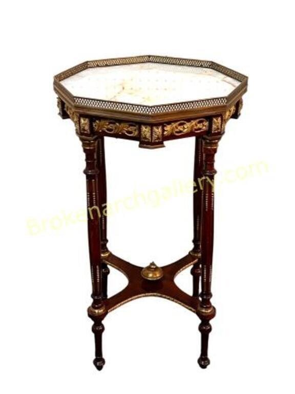 Italian Marble Top Side Table