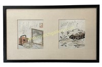 2 Japanese Woodblock Prints, Ryuryukyo Shinsai