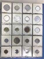 Binder of Foreign Coins, 5 Pages